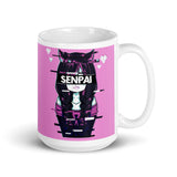 Senpai 3 White glossy mug