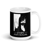 Anti-Social Anime White glossy mug