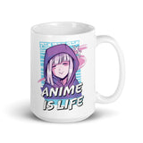 Anime is Life White glossy mug