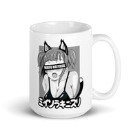 Waifu Material White glossy mug