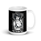 Waifu Material 2 White glossy mug