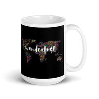 Wanderlust White glossy mug