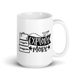 Explore More White glossy mug