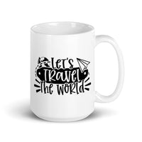 Let's Travel the World 2 White glossy mug