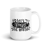 Let's Travel the World 2 White glossy mug