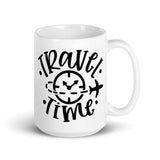 Travel Time White glossy mug