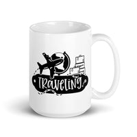 Traveling White glossy mug