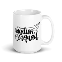 Vacation Squad White glossy mug