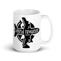 World Traveler White glossy mug