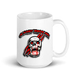 The Bloody Horror Punx Logo White glossy mug