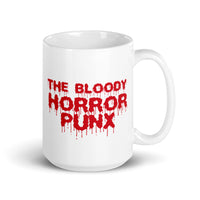 The Bloody Horror Punx (Text 1) White glossy mug