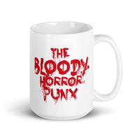 The Bloody Horror Punx (Text 2) White glossy mug