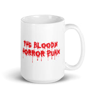 The Bloody Horror Punx (Text 3) White glossy mug