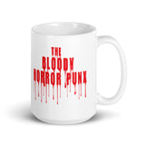 The Bloody Horror Punx (Text 4) White glossy mug