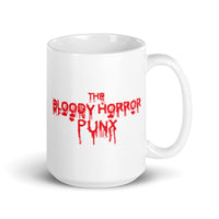 The Bloody Horror Punx (Text 5) White glossy mug