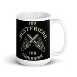 Mr. Chainsaw White glossy mug