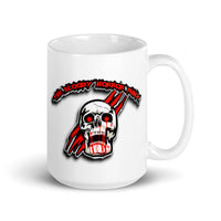 Mr Chainsaw (Bloody Horror Punx) White glossy mug