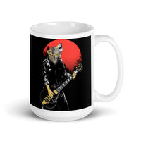 Wolf Guitarist White glossy mug