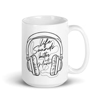 Let the Music Play White glossy mug