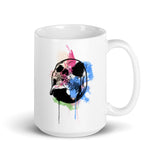 Watercolor Skull 6 White glossy mug