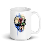 Watercolor Skull 5 White glossy mug