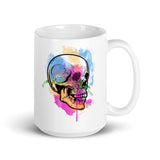 Watercolor Skull 2 White glossy mug