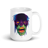 Colorful Zombie White glossy mug