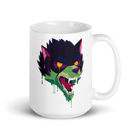 Colorful Werewolf White glossy mug