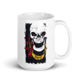 BAMF Skull White glossy mug