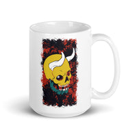 Devil Skull White glossy mug