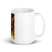 Demon Fire White glossy mug