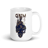 Grim White glossy mug