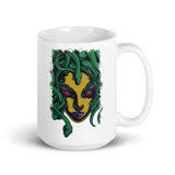 Medusa White glossy mug