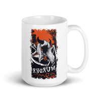 Redrum White glossy mug