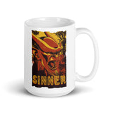 Sinner White glossy mug