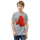 Monster Triceratops Youth Short Sleeve T-Shirt