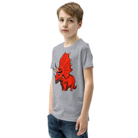 Monster Triceratops Youth Short Sleeve T-Shirt