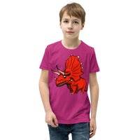 Monster Triceratops Youth Short Sleeve T-Shirt