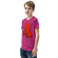 Monster Triceratops Youth Short Sleeve T-Shirt