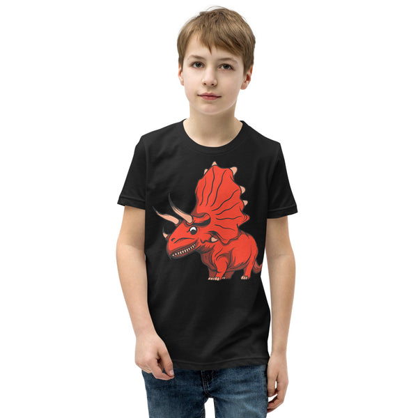 Monster Triceratops Youth Short Sleeve T-Shirt