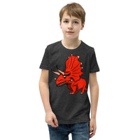 Monster Triceratops Youth Short Sleeve T-Shirt