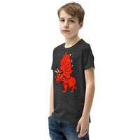 Monster Triceratops Youth Short Sleeve T-Shirt