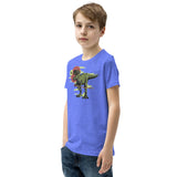 T-Rex with Sword Youth Short Sleeve T-Shirt