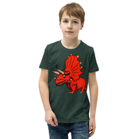 Monster Triceratops Youth Short Sleeve T-Shirt