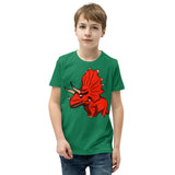 Monster Triceratops Youth Short Sleeve T-Shirt