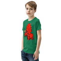 Monster Triceratops Youth Short Sleeve T-Shirt