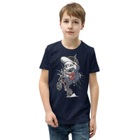 Skull Biker Youth Short Sleeve T-Shirt