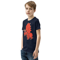 Monster Triceratops Youth Short Sleeve T-Shirt