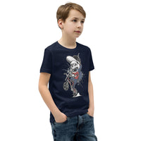 Skull Biker Youth Short Sleeve T-Shirt