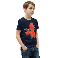 Monster Triceratops Youth Short Sleeve T-Shirt